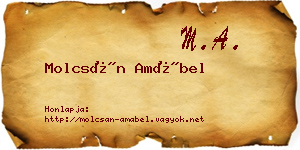 Molcsán Amábel névjegykártya